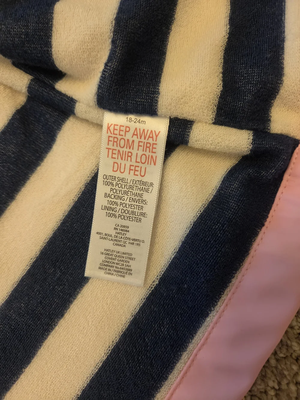 Hatley Light Pink Hooded Kids Raincoat